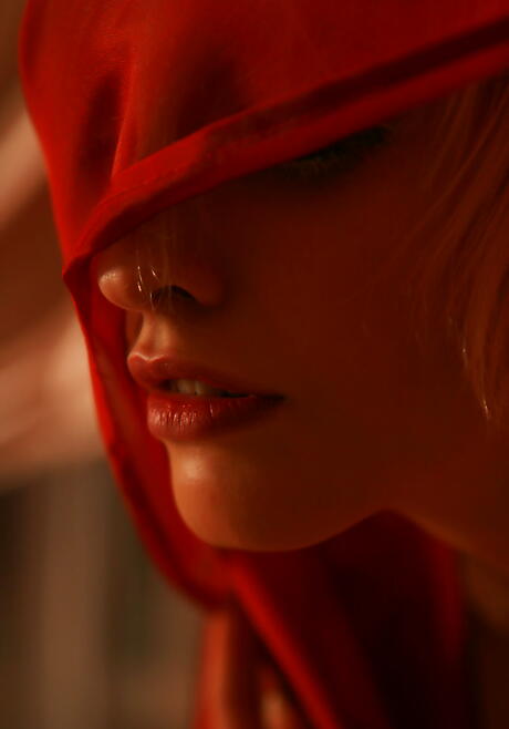 Hot blonde teen Kira W posing in sexy lingery on camera 